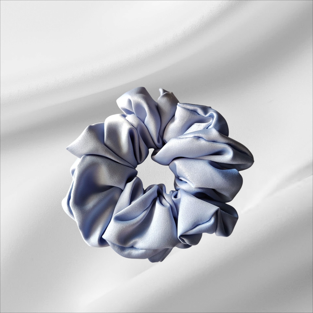 Elegant Blue Hair Scrunchie